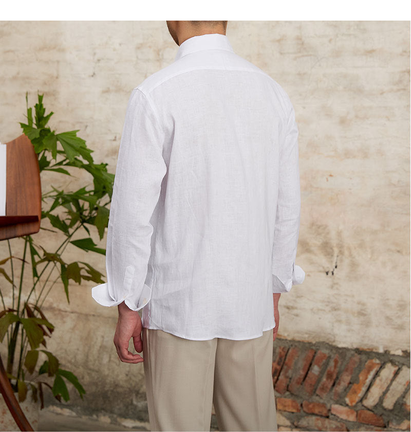 Old money Linen Long Sleeve Shirt
