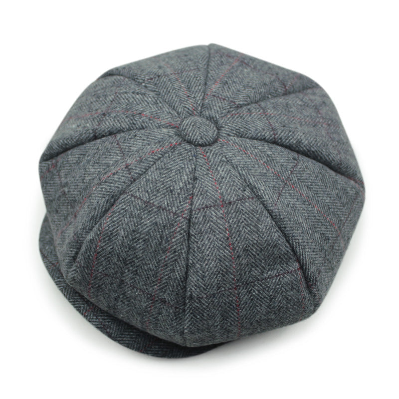 Vintage Newsboy men's winter painters Cap