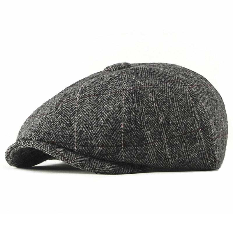 Vintage Newsboy men's winter painters Cap