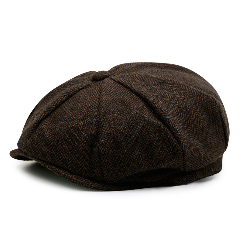 Vintage Newsboy men's winter painters Cap