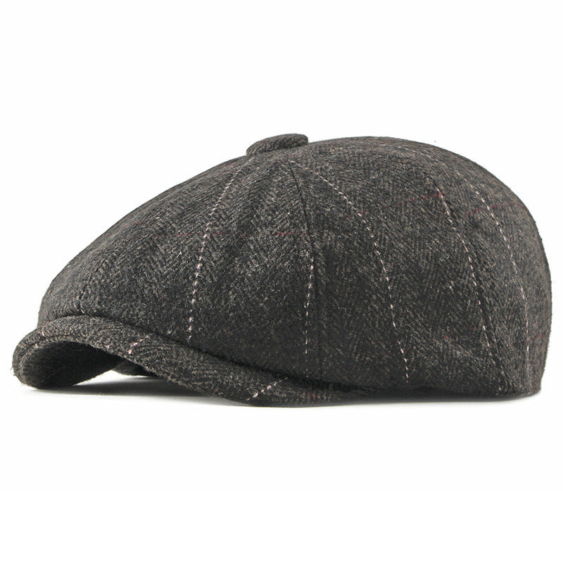 Vintage Newsboy men's winter painters Cap