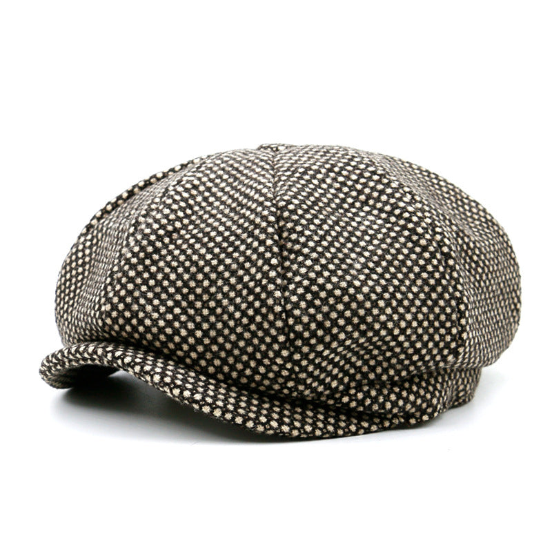 Vintage Newsboy men's winter painters Cap