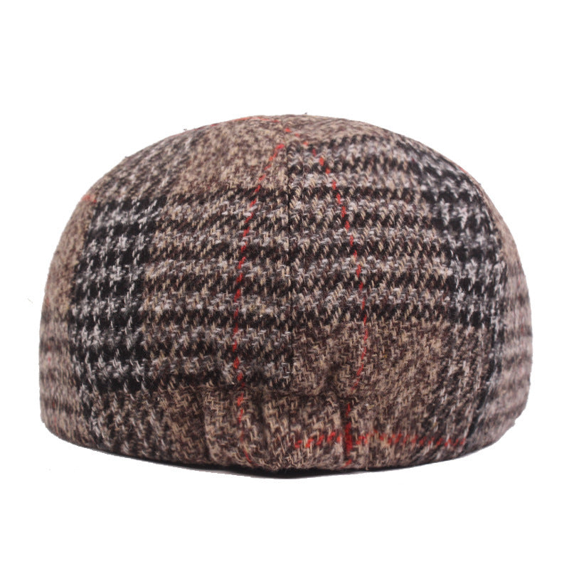 Thickened Newsboy Plaid Cap