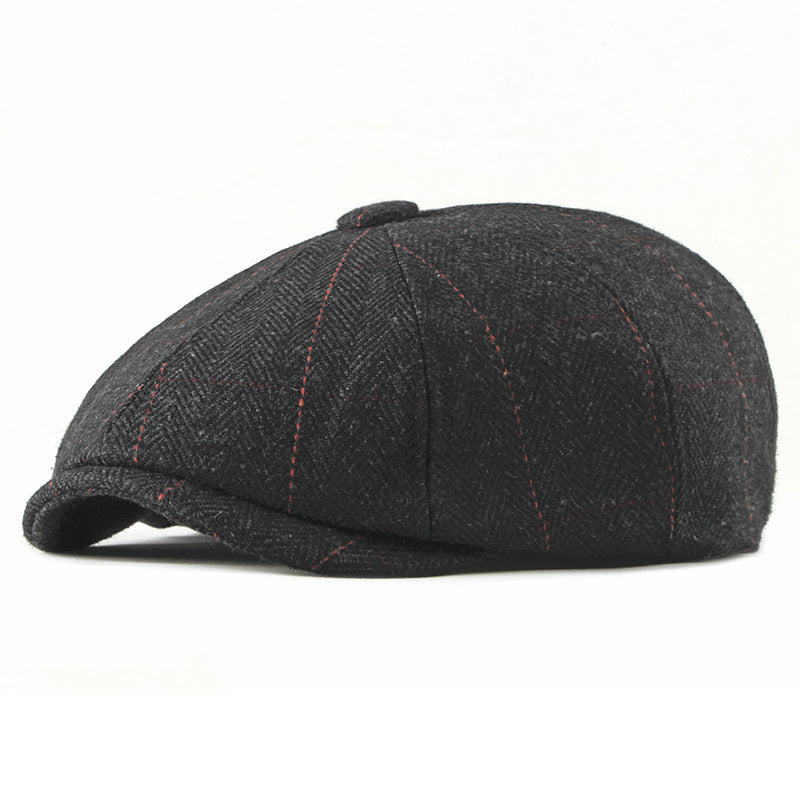 Vintage Newsboy men's winter painters Cap