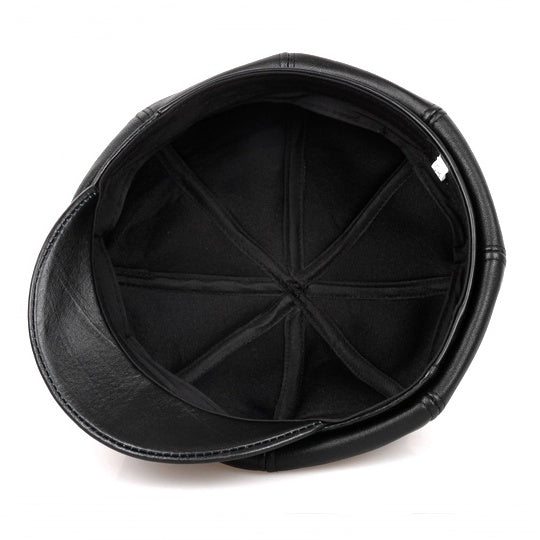 Retro Sheepskin Octagonal Cap