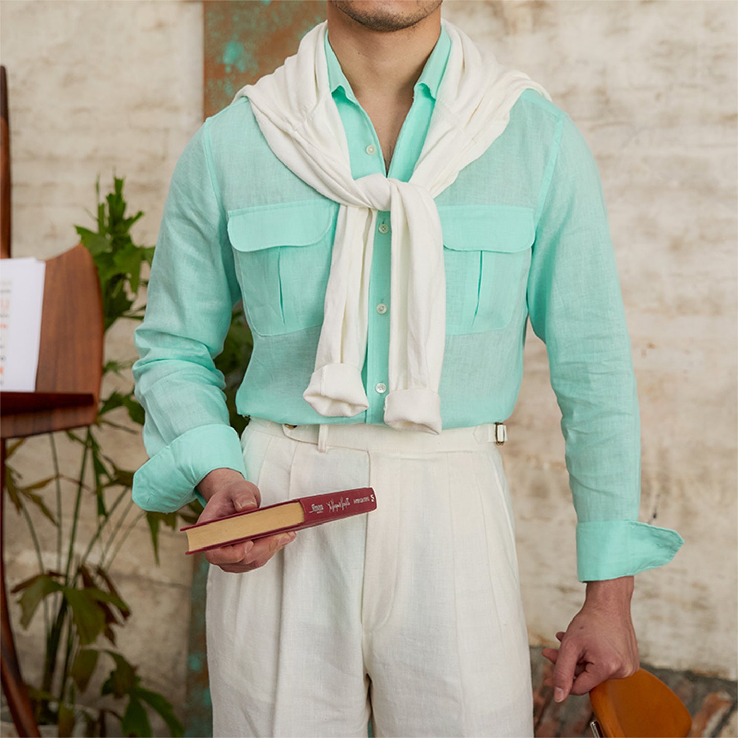 Old money Linen Long Sleeve Shirt