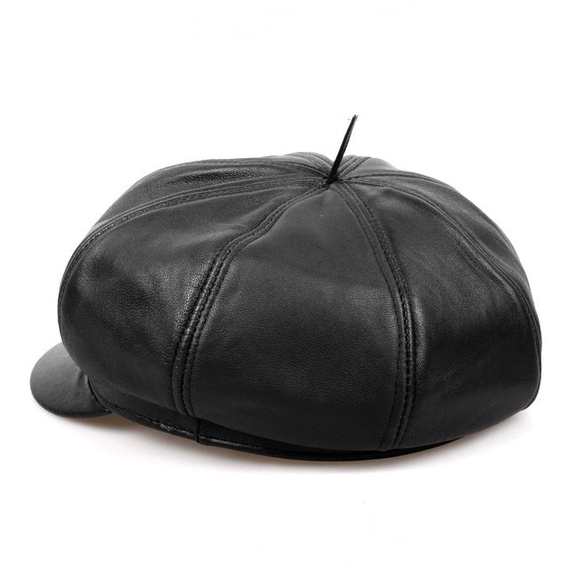 Retro Sheepskin Octagonal Cap