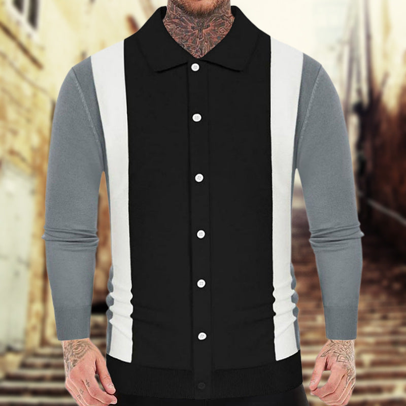 Vintage Business Casual Polo Shirt
