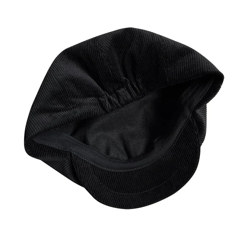 Retro Corduroy Newsboy Cap