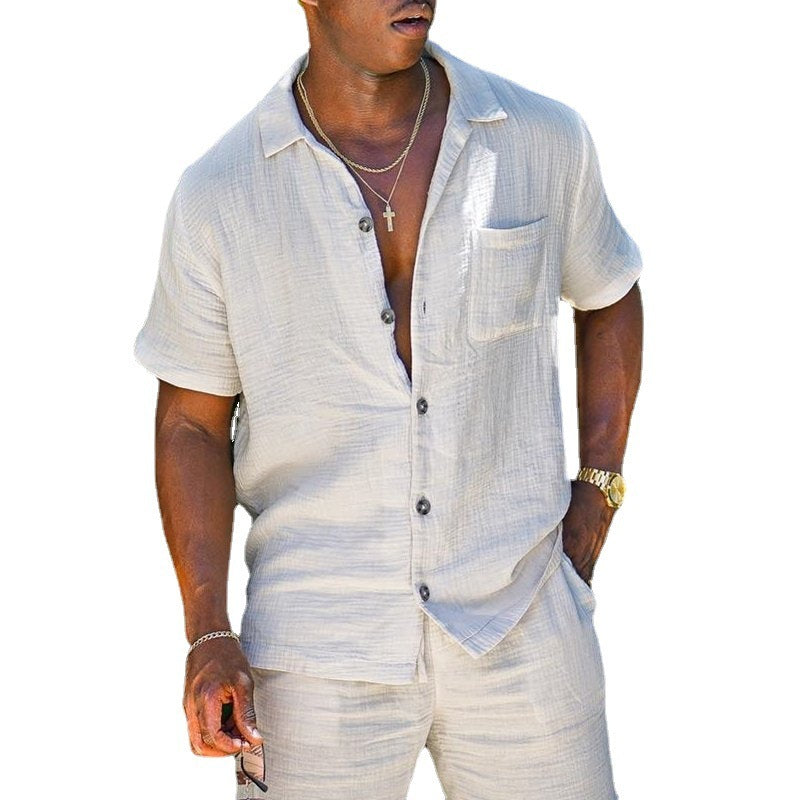 Casual Cotton And Linen Shirt