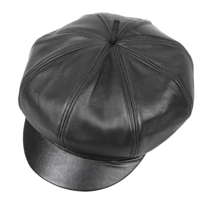 Retro Sheepskin Octagonal Cap