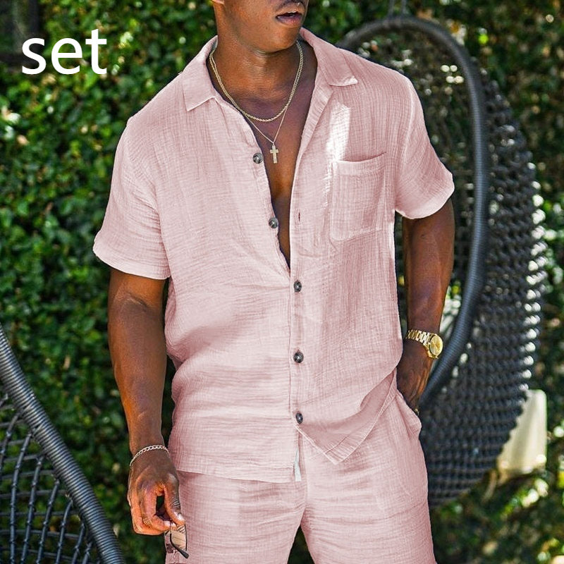 Casual Cotton And Linen Shirt