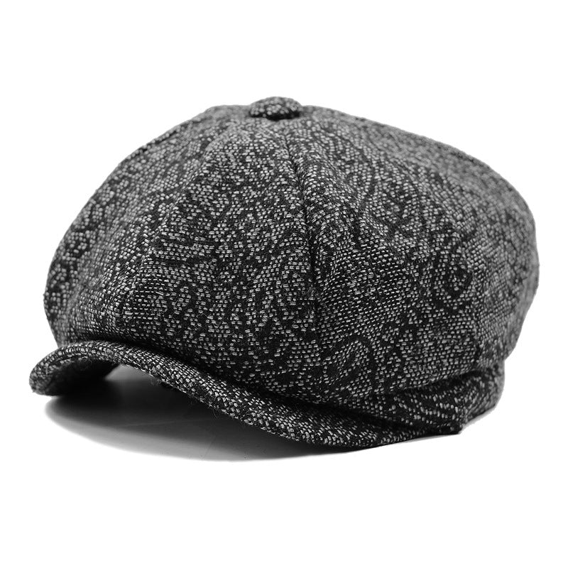 Vintage Newsboy men's winter painters Cap