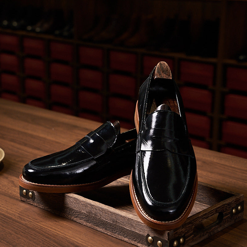 Retro Loafers Genuine Leather Handmade Leisure