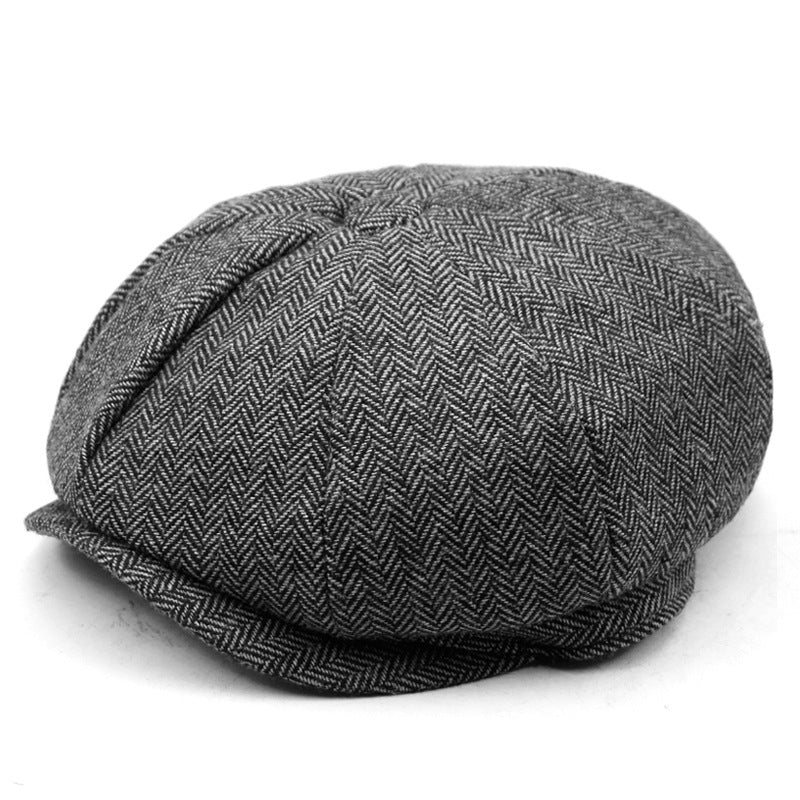 Vintage Newsboy men's winter painters Cap
