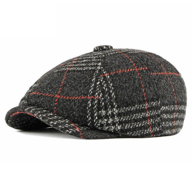 Vintage Newsboy men's winter painters Cap