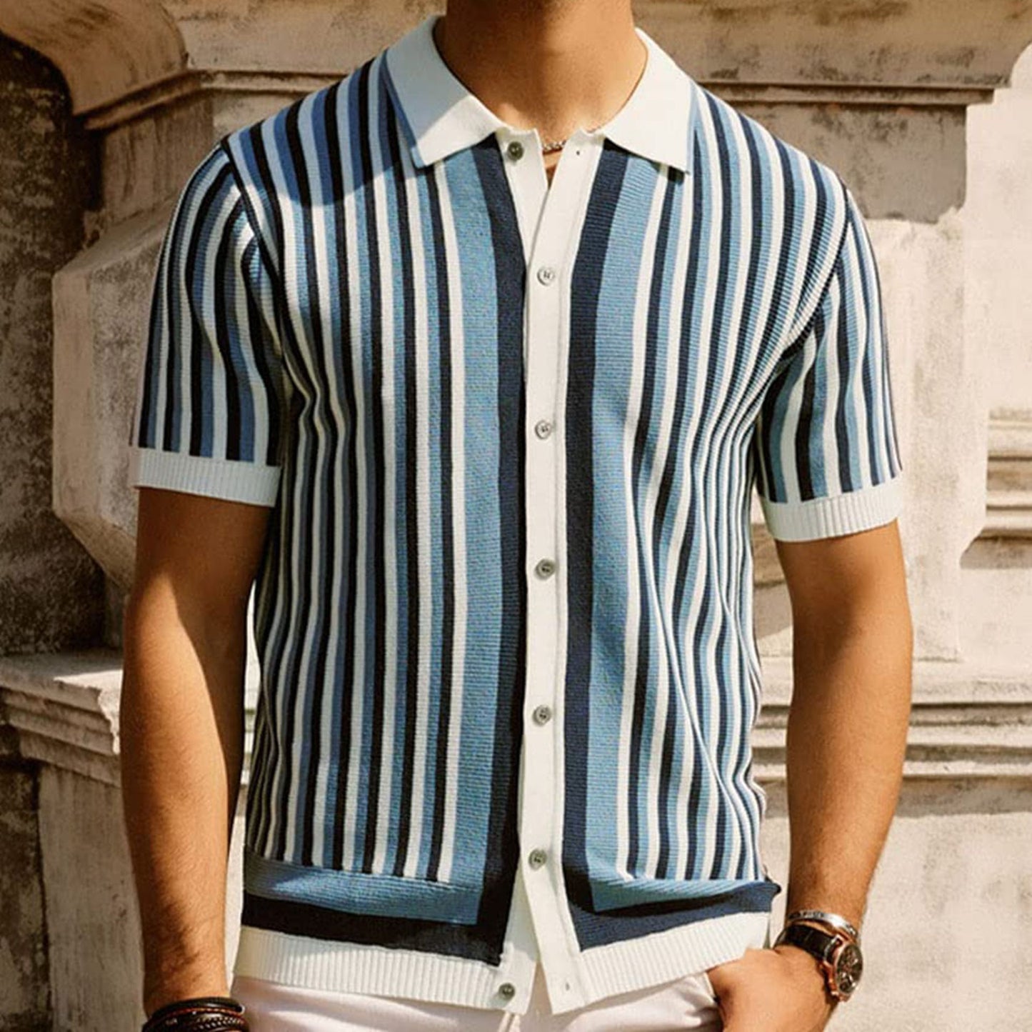 1970's Classic Coastal Striped Polo