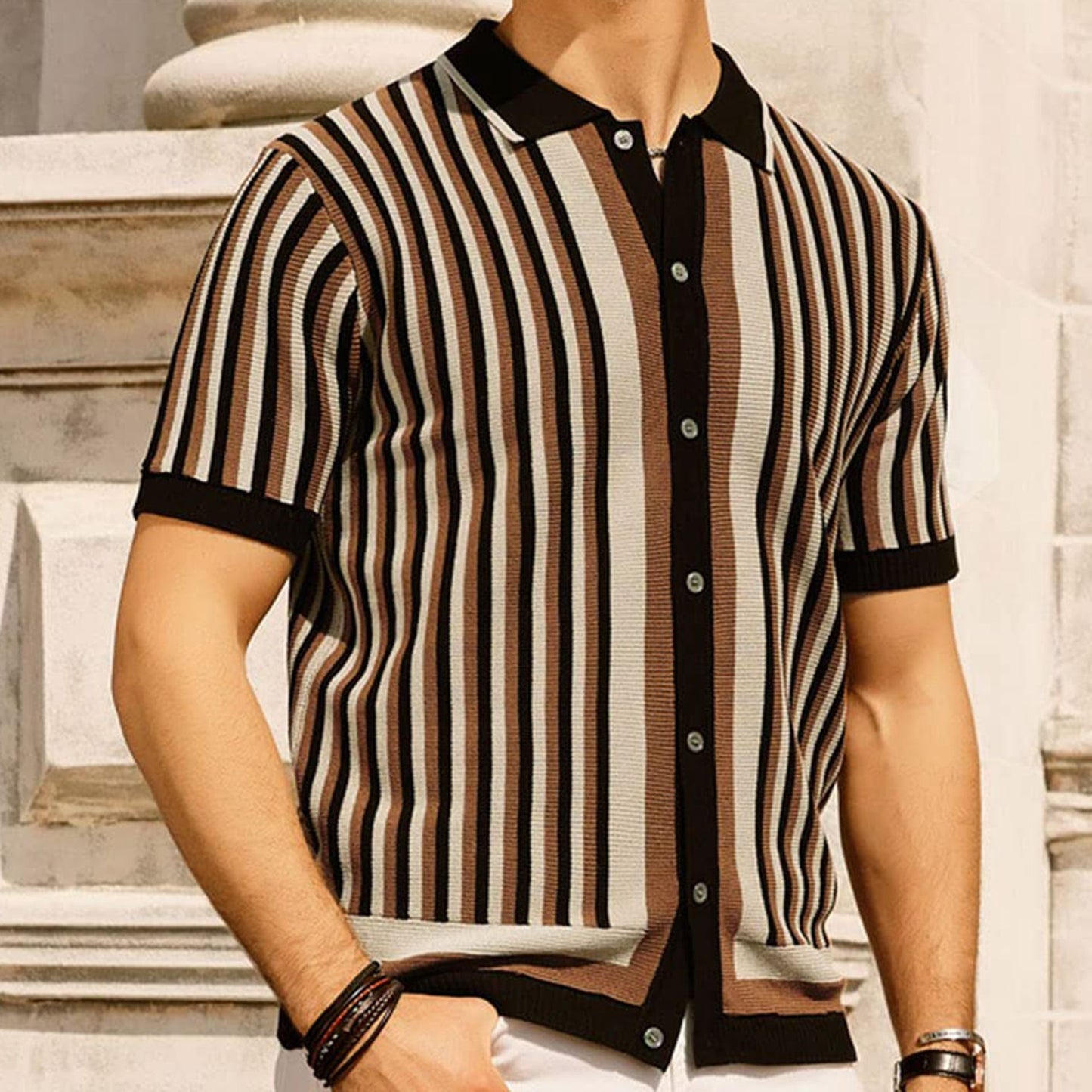1970's Classic Coastal Striped Polo