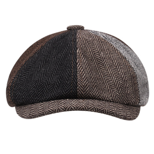 Classic Retro Men's Literary Fashion All-match Octagonal Hat
