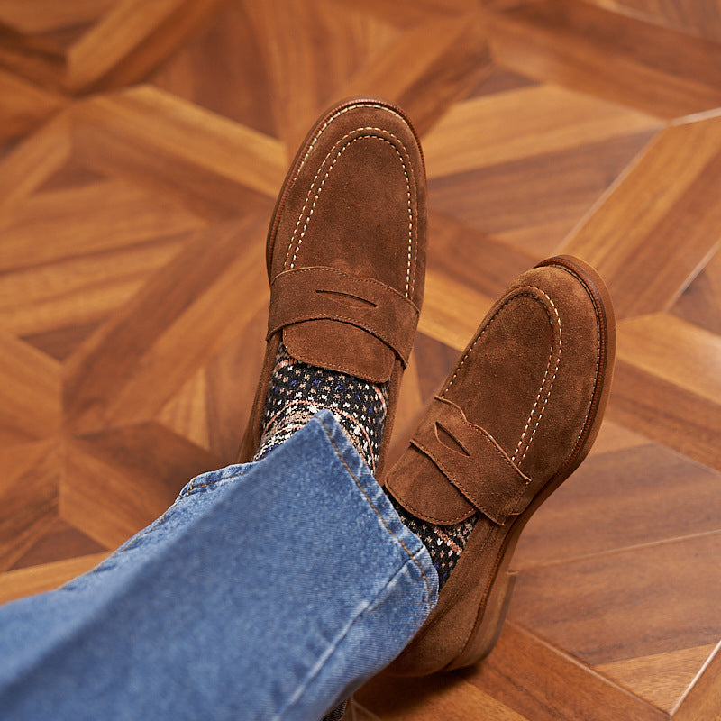 Retro Loafers Genuine Leather Handmade Leisure