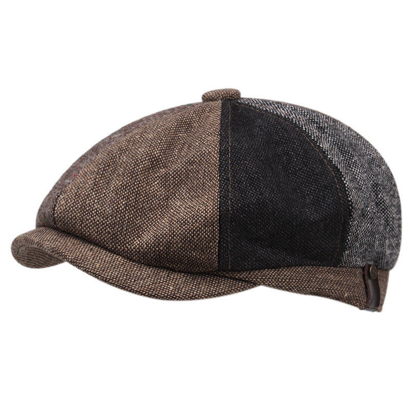 Classic Retro Men's Literary Fashion All-match Octagonal Hat